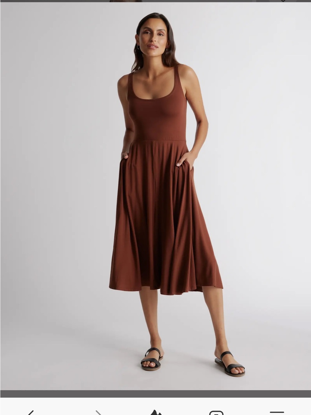 Quince Tencel Jersey Fit & Flare Dress